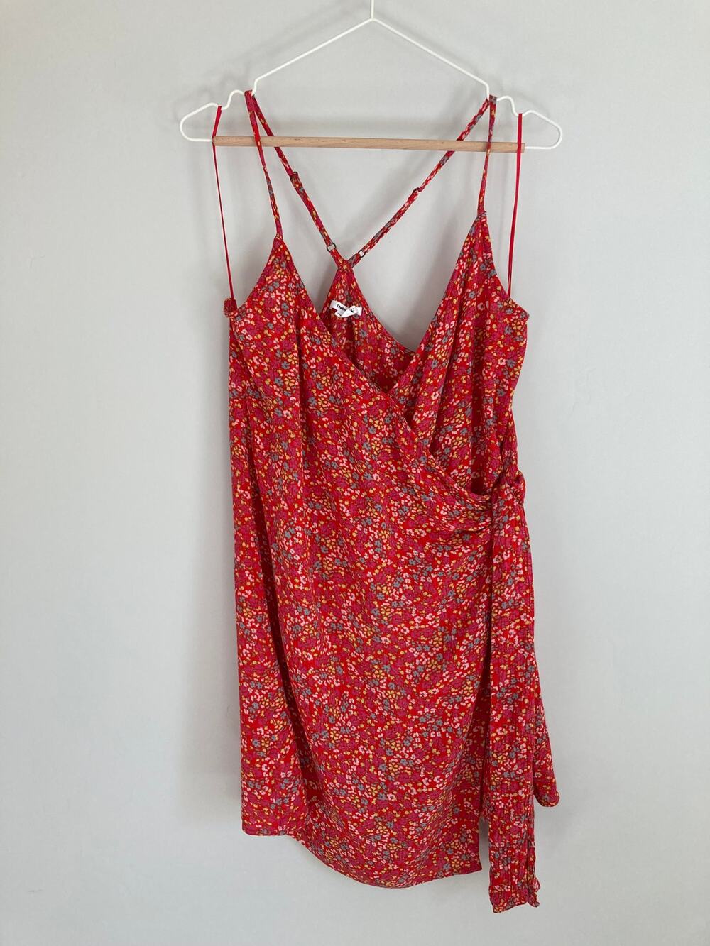 O’Neill Red Floral Mini Dress Women’s Boho Summer Vacation Dress